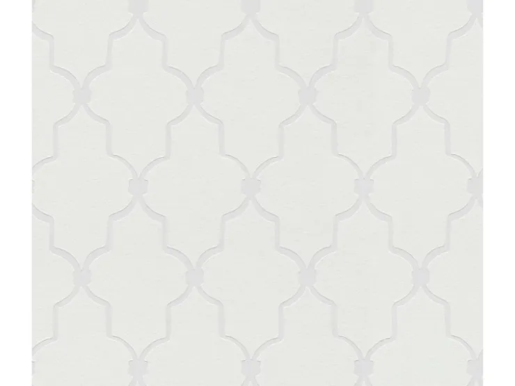 Bricoflor Ornament Tapete Orientalisch Weiße Vliestapete zum überstreichen Vlies Strukturtapete für Schlafzimmer und Badezimmer* Dekorative Tapeten