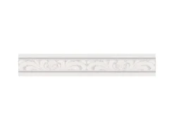 Bricoflor Ornament Wandbordüre in Weiß und Grau Papierbordüre im Barock Stil für Wohnzimmer und Schlafzimmer Neobarock Tapeten Bordüre mit Vinyl