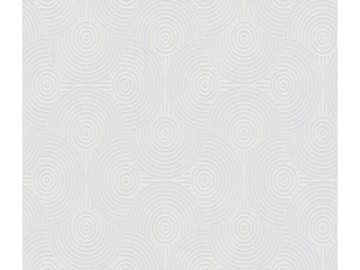 Bricoflor Retro Tapete zum überstreichen 70er Jahre Vliestapete überstreichbar Geometrische Tapete mit Kreisen für Wohnzimmer