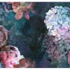 Bricoflor Romantische Tapete mit Hortensie und Pfingstrosen Blumen Fototapete mit Rosen und Hortensien Vlies Blumentapete in Blau Lila* Fototapeten|Tapetenmuster