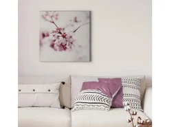 Bricoflor Rosa Wandbild Mit Kirschblüten Blumen Leinwand Bild Ideal Für Mädchenzimmer Und Schlafzimmer Romantisches Leinwandbild Mit Kirschbaum* Wanddekoration
