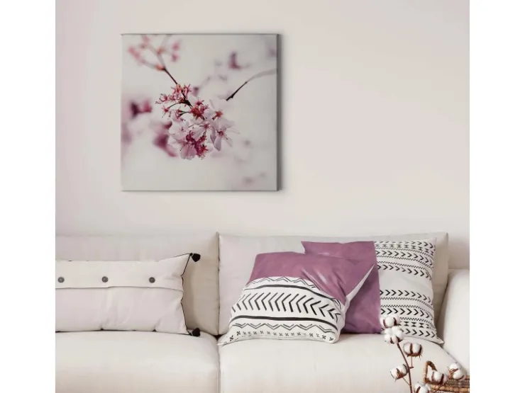 Bricoflor Rosa Wandbild Mit Kirschblüten Blumen Leinwand Bild Ideal Für Mädchenzimmer Und Schlafzimmer Romantisches Leinwandbild Mit Kirschbaum* Wanddekoration