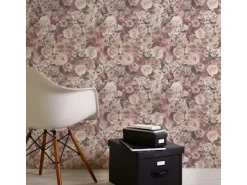 Bricoflor Rosen Tapete in Rosa Vintage Blumentapete im Shabby Chic Ideal für Schlafzimmer Romantische Rosentapete in Altrosa und Creme* Dekorative Tapeten