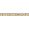 Bricoflor Schmale Tapetenbordüre Selbstklebend Blumen Bordüre in Gold Braun Florale Wandbordüre aus Vlies und Vinyl für Küche und Badezimmer* Bordüren