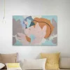 Bricoflor Skandinavisches Leinwandbild In Pastellfarben Wohn Und Schlafzimmer Bild Auf Leinwand Im Scandi Stil Modernes Wandbild Mit Abstraktem Muster