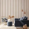 Bricoflor Streifentapete in Beige Tapete mit Blockstreifen Ideal fürs Wohnzimmer* Dekorative Tapeten