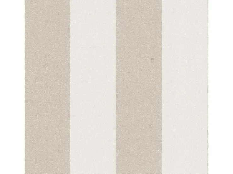 Bricoflor Streifentapete in Beige Tapete mit Blockstreifen Ideal fürs Wohnzimmer* Dekorative Tapeten