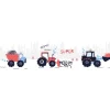Bricoflor Traktor Tapete als Bordüre für Kinderzimmer Kinder Bordüre Selbstklebend mit Trecker Vlies Kindertapete Ideal für Jungenzimmer