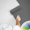 Bricoflor Uni Vliestapete mit Vinyl Einfarbige Tapete Weiß Schlicht zum überstreichen Vlies Wandtapete Dezent Ideal für Büro und Küche überstreichbar