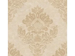 Bricoflor Vlies Barocktapete Creme Gold Edle Barock Tapete in Sandfarben für Schlafzimmer und Wohnzimmer Ornament Vliestapete mit Vinyl Elegant