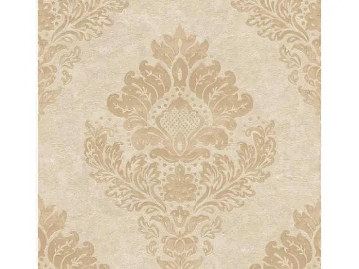 Bricoflor Vlies Barocktapete Creme Gold Edle Barock Tapete in Sandfarben für Schlafzimmer und Wohnzimmer Ornament Vliestapete mit Vinyl Elegant
