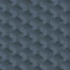 Bricoflor Vliestapete Blau mit Muster 3D Tapete Geometrisch Ideal für Büro und Schlafzimmer Grafische Mustertapete Dunkelblau
