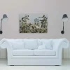 Bricoflor Wandbild Blumenwiese Auf Leinwand Vintage Bild Mit Blättern Und Blumen Botanical Leinwandbild 120 X 80 Cm Für Wohnzimmer