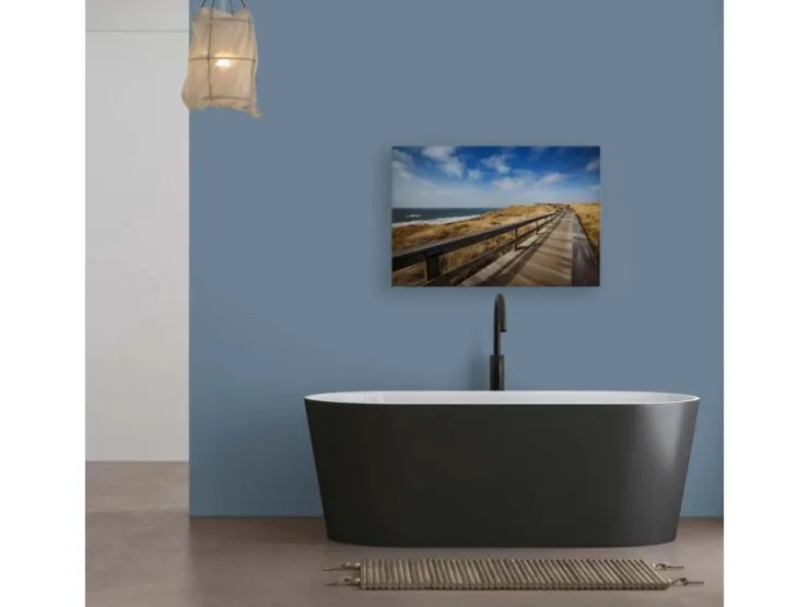 Bricoflor Wandbild Dünen Strand Meer Leinwandbild Ostsee Motiv Deko Bild Maritim Für Wohnzimmer Und Schlafzimmer 120 X 80 Cm* Wanddekoration