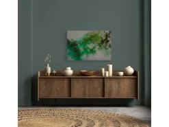 Bricoflor Wandbild Grün Abstrakt Für Wohnzimmer Und Büro Leinwandbild Geometrisch Mit Pixeln In 90 X 60 Cm Deko Bild Farbverlauf