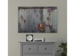 Bricoflor Wandbild In Metall Optik Grau Braun 90 X 60 Cm Leinwandbild Im Industrial Style Deko Bild In Rost Optik Für Wohnzimmer