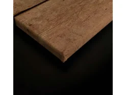 Bricoflor Wandbild Rustikal Braun Leinwandbild In Holzoptik 90 X 60 Cm Bild Mit Eiche Im Landhausstil Ideal Für Wohnzimmer