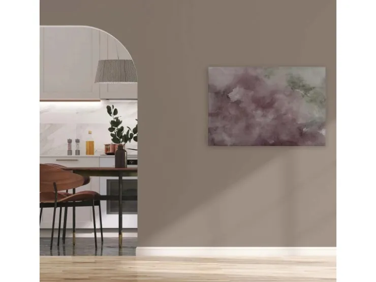 Bricoflor Wandbilder Altrosa Grau Aquarell Bild Abstrakt Für Jugendzimmer Und Schlafzimmer Deko Leinwandbild In 90 X 60 Cm