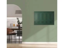 Bricoflor Wandvertäfelung Kassetten Optik Auf Wandbild In Grün 90 X 60 Cm Leinwandbild In 3D Optik Ideal Für Schlafzimmer Und Büro