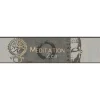 Bricoflor Zen Tapeten Bordüre Wellness Tapetenbordüre mit Buddha und Schriftzug Ideal für Badezimmer und Schlafzimmer Spa Wandbordüre in Grau Gold