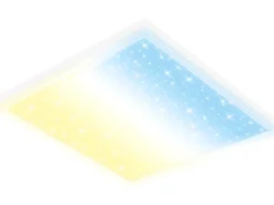 Brilo CCT LED Panel 21 W Sternenhimmel Rahmenlos mit Leuchtkante 38 cm Weiß