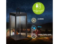 Brilo LED Laterne Luca Touch Dimmbar IP44 Spritzwassergeschützt* Laternen