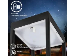 Brilo LED Laterne Luca Touch Dimmbar IP44 Spritzwassergeschützt* Laternen