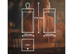 Brilo LED Laterne Luca Touch Dimmbar IP44 Spritzwassergeschützt* Laternen