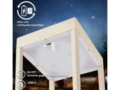 Brilo LED Laterne Luca Touch Dimmbar IP44 Spritzwassergeschützt