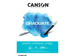 CANSON Graduate Aquarellpapier Fein A3 Naturweiß 20 Blatt* Künstlerzubehör