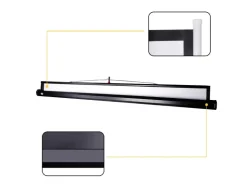 CCLIFE Beamer Leinwand mit Stativ Inklusiv Montagematerial 99 Zoll Projektionsleinwand Rolloleinwand Heimkino Mobile