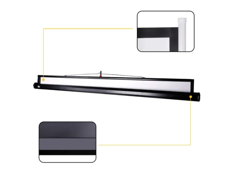CCLIFE Beamer Leinwand mit Stativ Inklusiv Montagematerial 99 Zoll Projektionsleinwand Rolloleinwand Heimkino Mobile