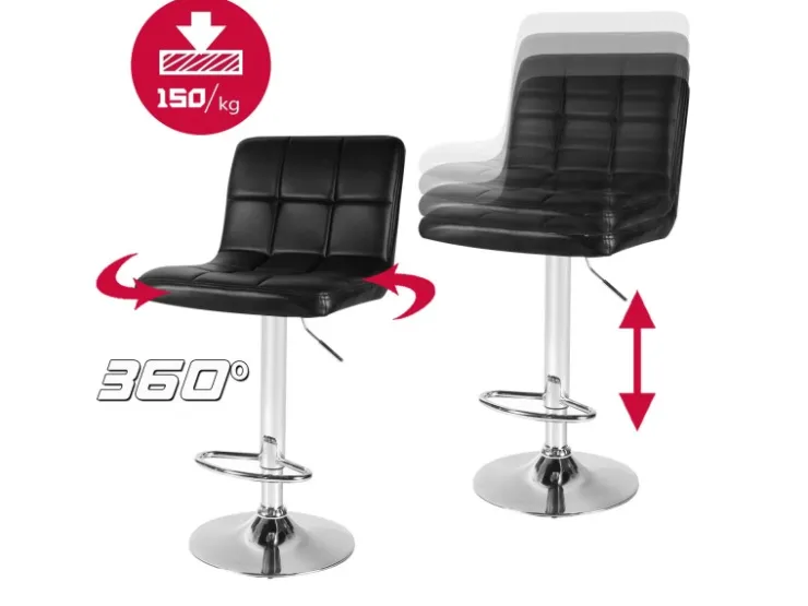 CCLIFE 2er Set Barhocker Hocker Höhenverstellbar 62cm-82cm* Hocker