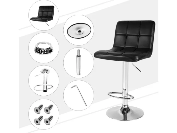 CCLIFE 2er Set Barhocker Hocker Höhenverstellbar 62cm-82cm* Hocker