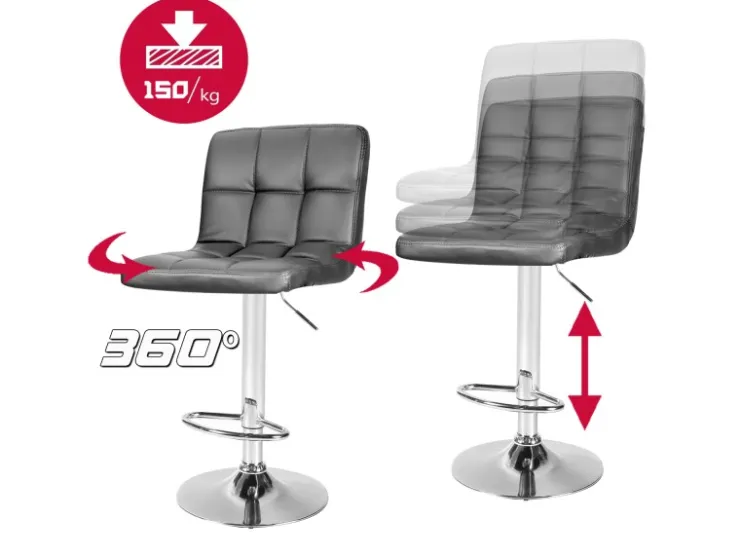 CCLIFE 2er Set Barhocker Hocker Höhenverstellbar 62cm-82cm* Hocker