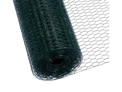 CCLIFE Hühnerzaun Geflügelnetz 45mm Maschenweite 100cm Höhe 25m Länge PVC-Beschichtet