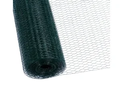 CCLIFE Hühnerzaun Geflügelnetz 45mm Maschenweite 100cm Höhe 50m Länge PVC-Beschichtet* Kleintierbedarf
