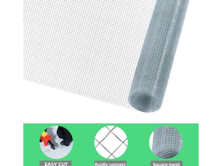 CCLIFE Hühnerzaun Geflügelnetz 6.3mm Maschenweite 100cm Höhe 2m Länge Verzinkt