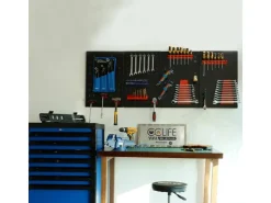 CCLIFE Werkzeugwand Lochwand 4 tlg Inkl. 52-Teiligem Metall Werkzeuglochwand Vier Teile 160 x 60 x 2 cm Erweiterbar Zubehör Wandregal* Wandregale