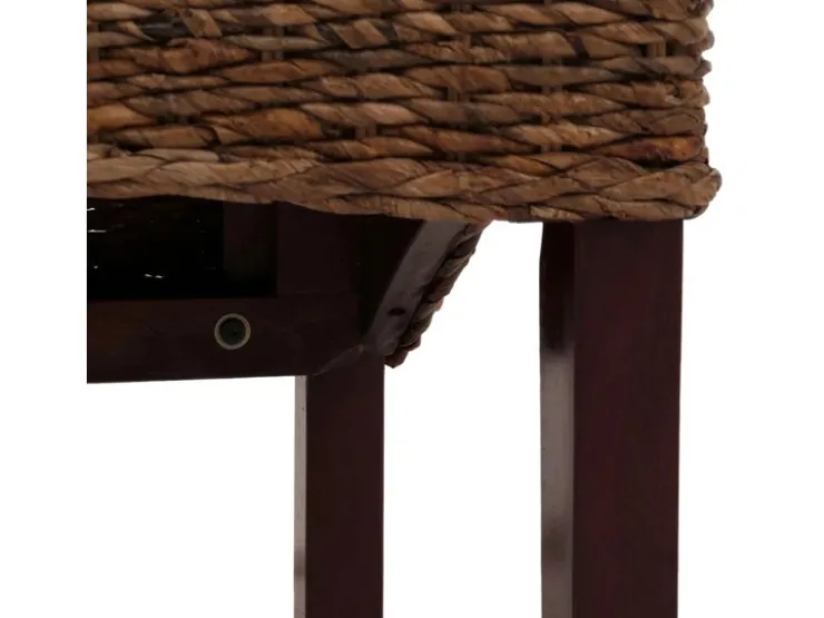 CHEFGASTRO Esszimmerstuhl 2er-Set Korbstuhl Stuhl Bananengeflecht 93x47x43cm Sitzhöhe 47cm Hell Ohne Kissen* Stühle