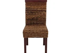CHEFGASTRO Esszimmerstuhl 2er-Set Korbstuhl Stuhl Bananengeflecht 93x47x43cm Sitzhöhe 47cm Hell Ohne Kissen* Stühle