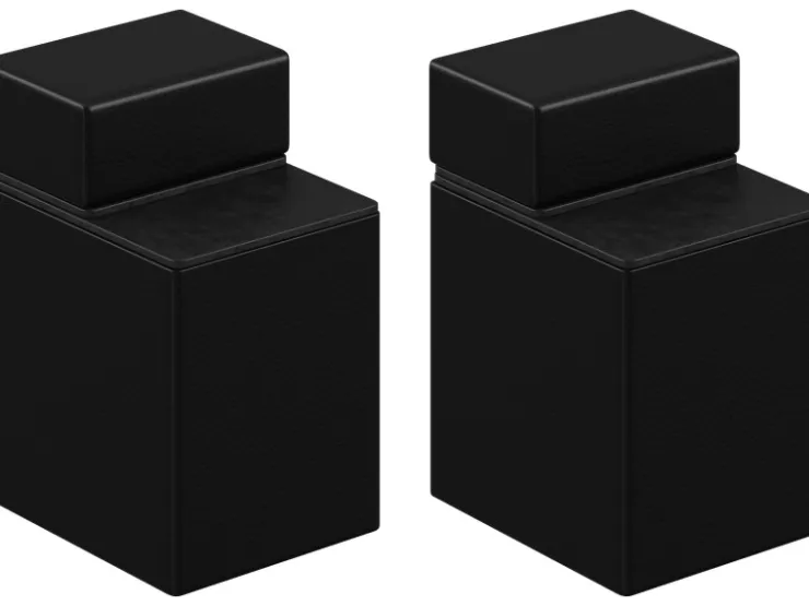 Clip-Set Regalbodenträger Kurz für 20 mm Matt-Schwarz* Regale Schwarz|Holzregale