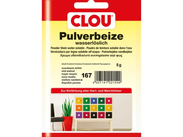 CLOU Pulverbeize 5 g* Holzfarben