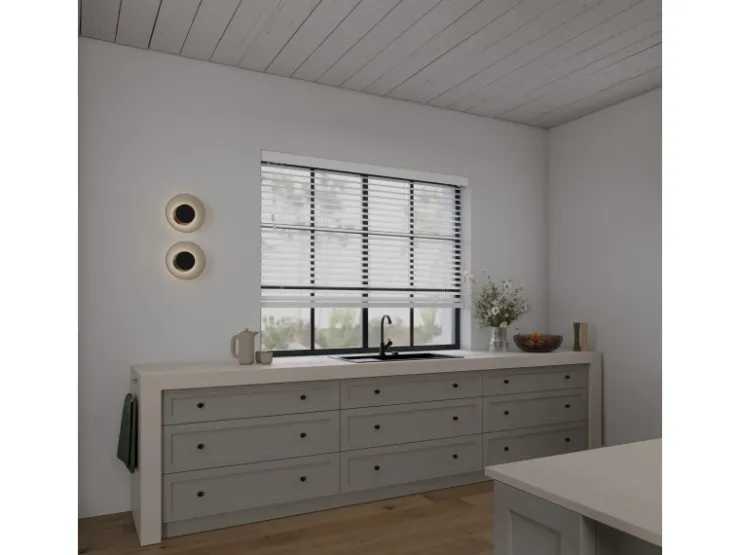 Cocoon Home Concepts Holz Jalousien 100 x 130 50mm Lamellen Weiß