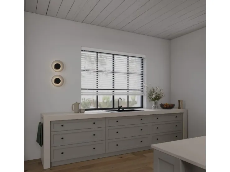 Cocoon Home Concepts Holz Jalousien 110 x 130 50mm Lamellen Weiß* Jalousien