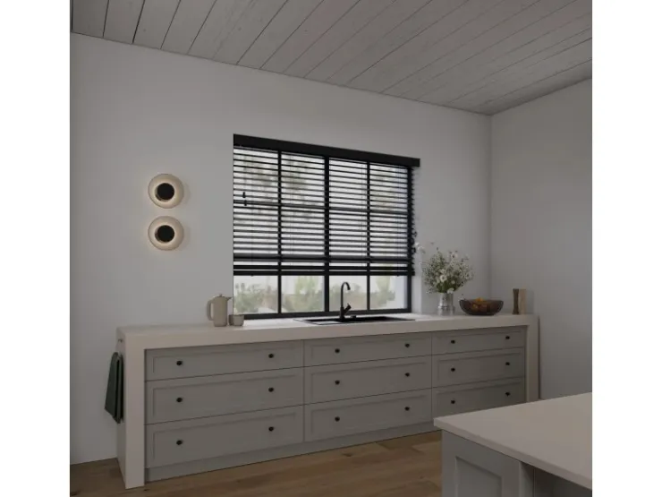 Cocoon Home Concepts Holz Jalousien 80 x 175 50mm Lamellen Schwarz* Jalousien