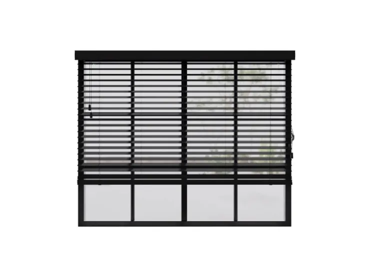 Cocoon Home Concepts Holz Jalousien 100 x 130 50mm Lamellen Schwarz