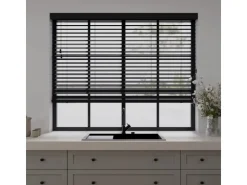 Cocoon Home Concepts Holz Jalousien 100 x 130 50mm Lamellen Schwarz