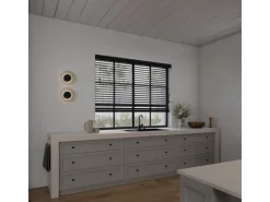 Cocoon Home Concepts Holz Jalousien 100 x 130 50mm Lamellen Schwarz