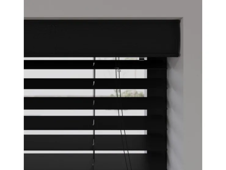 Cocoon Home Concepts Holz Jalousien 100 x 130 50mm Lamellen Schwarz